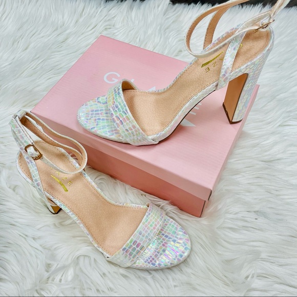 White snake iridescent heel - Picture 3 of 7